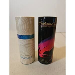 Vintage Avon Body Talc Powder lot of 2 Windswept and Undeniable NEW Old Stock